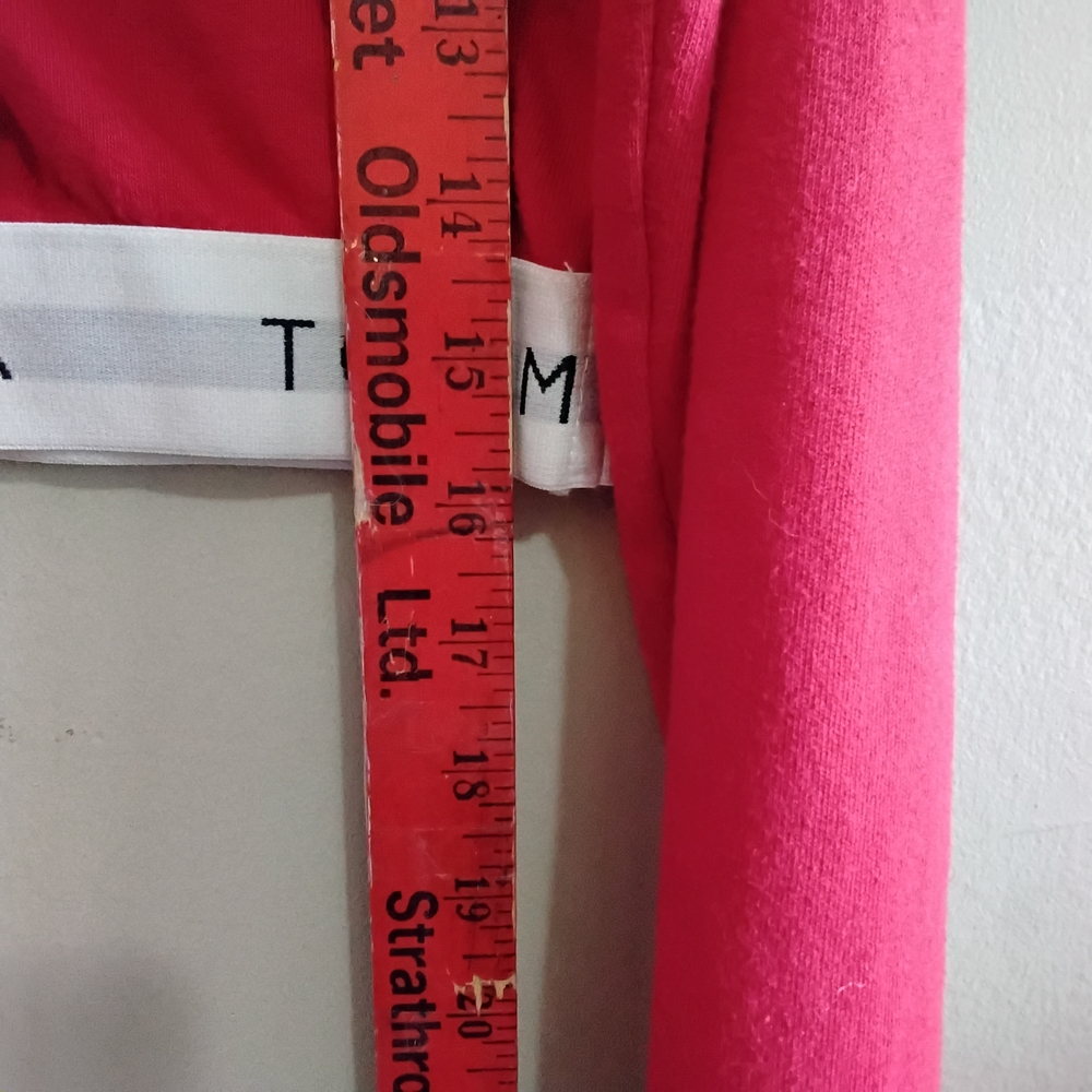 Vintage Tommy Hilfiger Red Cropped V-Neck French Terry Long Sleeve – Medium EUC - Picture 16 of 16